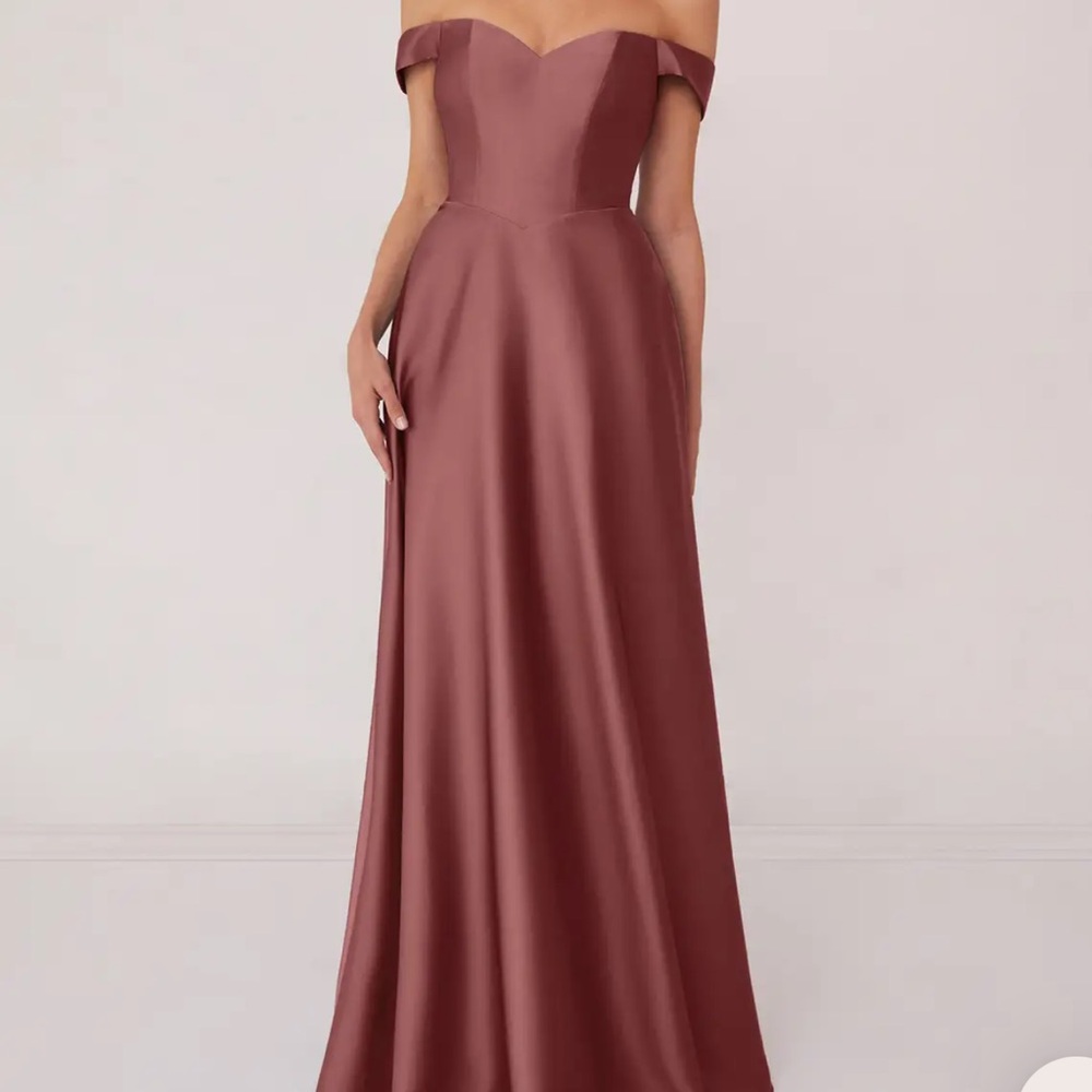 Azazie Strapless Mauve Gown